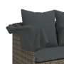 Liegestuhl mit Verdeck und Kissen aus grauem synthetischem Rattan. von vidaXL, Liegen - Ref: Foro24-368355, Preis: 269,98 €, ...