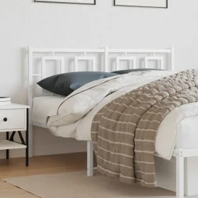 White metal headboard 135 cm by vidaXL, Headboards and footboards - Ref: Foro24-374322, Price: 42,05 €, Discount: %