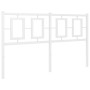 White metal headboard 135 cm by vidaXL, Headboards and footboards - Ref: Foro24-374322, Price: 42,63 €, Discount: %