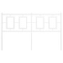 White metal headboard 135 cm by vidaXL, Headboards and footboards - Ref: Foro24-374322, Price: 42,63 €, Discount: %