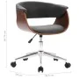 Drehbarer Esszimmerstuhl aus Bugholz und grauem Stoff von vidaXL, Essstühle - Ref: Foro24-287401, Preis: 152,42 €, Rabatt: %