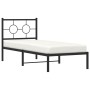 Estructura de cama con cabecero metal negro 80x200 cm de vidaXL, Camas y somieres - Ref: Foro24-376217, Precio: 67,51 €, Desc...
