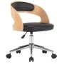 Drehbarer Esszimmerstuhl aus Bugholz, schwarzem Kunstleder von vidaXL, Essstühle - Ref: Foro24-287424, Preis: 145,56 €, Rabat...