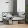 Bettgestell mit schwarzem Metallkopfteil 100x190 cm von vidaXL, Betten und Lattenroste - Ref: Foro24-376220, Preis: 69,27 €, ...