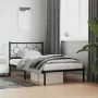 Bettgestell mit schwarzem Metallkopfteil 100x190 cm von vidaXL, Betten und Lattenroste - Ref: Foro24-376220, Preis: 68,33 €, ...