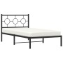 Bettgestell mit schwarzem Metallkopfteil 100x190 cm von vidaXL, Betten und Lattenroste - Ref: Foro24-376220, Preis: 69,27 €, ...