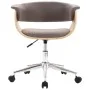 Drehbarer Esszimmerstuhl aus gebogenem Holz und taupegrauem Stoff von vidaXL, Essstühle - Ref: Foro24-287402, Preis: 155,38 €...