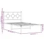 Estructura de cama con cabecero metal negro 107x203 cm de vidaXL, Camas y somieres - Ref: Foro24-376222, Precio: 76,27 €, Des...