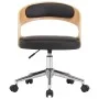 Drehbarer Esszimmerstuhl aus Bugholz, schwarzem Kunstleder von vidaXL, Essstühle - Ref: Foro24-287424, Preis: 145,56 €, Rabat...