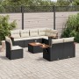 8-teiliges Gartensofa-Set und Kissen aus schwarzem Kunststoff-Rattan. von vidaXL, Gartensets - Ref: Foro24-3259410, Preis: 58...