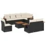 Set de sofás de jardín 8 piezas y cojines ratán sintético negro by vidaXL, Garden sets - Ref: Foro24-3259410, Price: 575,85 €...