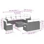 Set de sofás de jardín 8 piezas y cojines ratán sintético negro by vidaXL, Garden sets - Ref: Foro24-3259410, Price: 575,85 €...