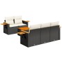 Set de sofás de jardín 6 piezas y cojines ratán sintético negro by vidaXL, Garden sets - Ref: Foro24-3259025, Price: 415,31 €...