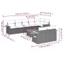 Set de sofás de jardín 8 piezas y cojines ratán sintético negro by vidaXL, Garden sets - Ref: Foro24-3259396, Price: 575,85 €...