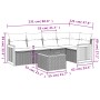 Set de sofás de jardín 6 piezas y cojines ratán sintético negro by vidaXL, Garden sets - Ref: Foro24-3260032, Price: 377,46 €...