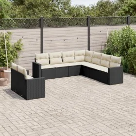 Set de sofás de jardín 8 piezas y cojines ratán sintético negro by vidaXL, Modular outdoor sofas - Ref: Foro24-3251483, Price...