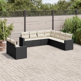 Set de sofás de jardín 8 piezas y cojines ratán sintético negro by vidaXL, Modular outdoor sofas - Ref: Foro24-3251483, Price...