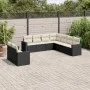 Set de sofás de jardín 8 piezas y cojines ratán sintético negro by vidaXL, Modular outdoor sofas - Ref: Foro24-3251483, Price...