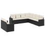 Set de sofás de jardín 8 piezas y cojines ratán sintético negro by vidaXL, Modular outdoor sofas - Ref: Foro24-3251483, Price...