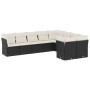 Set de sofás de jardín 8 piezas y cojines ratán sintético negro by vidaXL, Garden sets - Ref: Foro24-3250005, Price: 548,32 €...