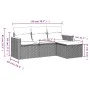 Juego de sofás jardín 4 pzas con cojines ratán sintético negro by vidaXL, Garden sets - Ref: Foro24-3258304, Price: 240,98 €,...