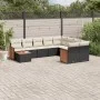Set de sofás de jardín 10 pzas cojines ratán sintético negro by vidaXL, Garden sets - Ref: Foro24-3260397, Price: 600,23 €, D...