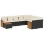Set de sofás de jardín 10 pzas cojines ratán sintético negro by vidaXL, Garden sets - Ref: Foro24-3260397, Price: 600,23 €, D...