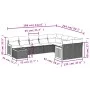 Set de sofás de jardín 10 pzas cojines ratán sintético negro by vidaXL, Garden sets - Ref: Foro24-3260397, Price: 600,23 €, D...