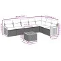 8-teiliges Gartensofa-Set und Kissen aus schwarzem Kunststoff-Rattan. von vidaXL, Gartensets - Ref: Foro24-3260116, Preis: 50...