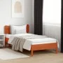 Cabecero de cama madera maciza de pino marrón cera 100 cm de vidaXL, Cabeceros y pies de cama - Ref: Foro24-844792, Precio: 3...
