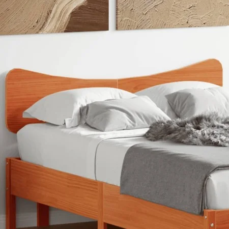 Bettkopfteil aus massivem Kiefernholz in Wachsbraun, 135 cm von vidaXL, Kopf- und Fußteile - Ref: Foro24-844784, Preis: 45,40...