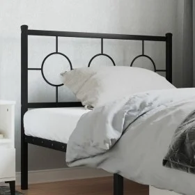 Kopfteil aus schwarzem Metall, 100 cm von vidaXL, Kopf- und Fußteile - Ref: Foro24-376255, Preis: 37,01 €, Rabatt: %