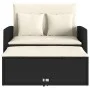 Sofá de jardín 2 plazas con cojines ratán sintético negro by vidaXL, Outdoor sofas - Ref: Foro24-365131, Price: 261,49 €, Dis...