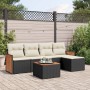 Set de sofás de jardín 6 piezas y cojines ratán sintético negro by vidaXL, Garden sets - Ref: Foro24-3260005, Price: 346,87 €...