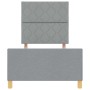 Estructura de cama con cabecera Gris claro 100 x 200 cm tela