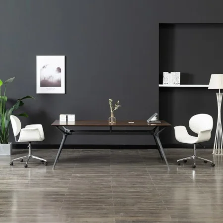 Drehbarer Esszimmerstuhl Kunstleder weiß von vidaXL, Essstühle - Ref: Foro24-287392, Preis: 144,47 €, Rabatt: %