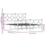 Estructura de cama cabecero y estribo metal negro 135x190 cm de vidaXL, Camas y somieres - Ref: Foro24-376243, Precio: 121,59...