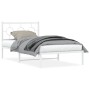 Metal bed frame with white headboard 100x190 cm by vidaXL, Beds and slatted bases - Ref: Foro24-376269, Price: 75,14 €, Disco...