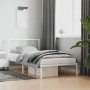 Bettgestell aus Metall mit weißem Kopfteil 100x190 cm von vidaXL, Betten und Lattenroste - Ref: Foro24-376269, Preis: 75,14 €...