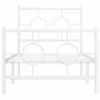 Metal bed frame with headboard and footboard white 75x190 cm by vidaXL, Beds and slatted bases - Ref: Foro24-376283, Price: 6...