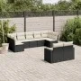 Set de sofás de jardín 8 piezas y cojines ratán sintético negro by vidaXL, Modular outdoor sofas - Ref: Foro24-3251753, Price...