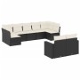 Set de sofás de jardín 8 piezas y cojines ratán sintético negro by vidaXL, Modular outdoor sofas - Ref: Foro24-3251753, Price...