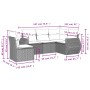 Gartenmöbel-Set 5-teilig mit schwarzen Polstern aus synthetischem Rattan von vidaXL, Gartensets - Ref: Foro24-3253702, Preis:...
