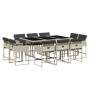 Set de comedor de jardín 11 pzas y cojines ratán sintético gris by vidaXL, Garden sets - Ref: Foro24-3211391, Price: 573,89 €...