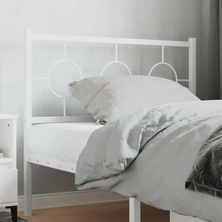 Cabecero de metal blanco 100 cm de vidaXL, Cabeceros y pies de cama - Ref: Foro24-376304, Precio: 34,15 €, Descuento: %