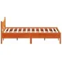 Bettgestell aus massivem, wachsbraunem Kiefernholz, 120 x 190 cm von vidaXL, Betten und Lattenroste - Ref: Foro24-844752, Pre...