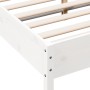 Massives Bettgestell aus weißem Kiefernholz, 120 x 190 cm von vidaXL, Betten und Lattenroste - Ref: Foro24-844750, Preis: 119...
