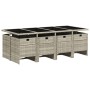 Set comedor de jardín 9 pzas cojines ratán sintético gris claro by vidaXL, Garden sets - Ref: Foro24-3210563, Price: 865,49 €...