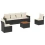 Garten-Essgruppe 7-teilig mit schwarzen Polstern aus synthetischem Rattan. von vidaXL, Gartensets - Ref: Foro24-3258269, Prei...