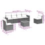 Garten-Essgruppe 7-teilig mit schwarzen Polstern aus synthetischem Rattan. von vidaXL, Gartensets - Ref: Foro24-3258269, Prei...
